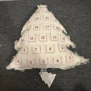 anthropologie Advent Christmas Tree Plush Stuffed Tree